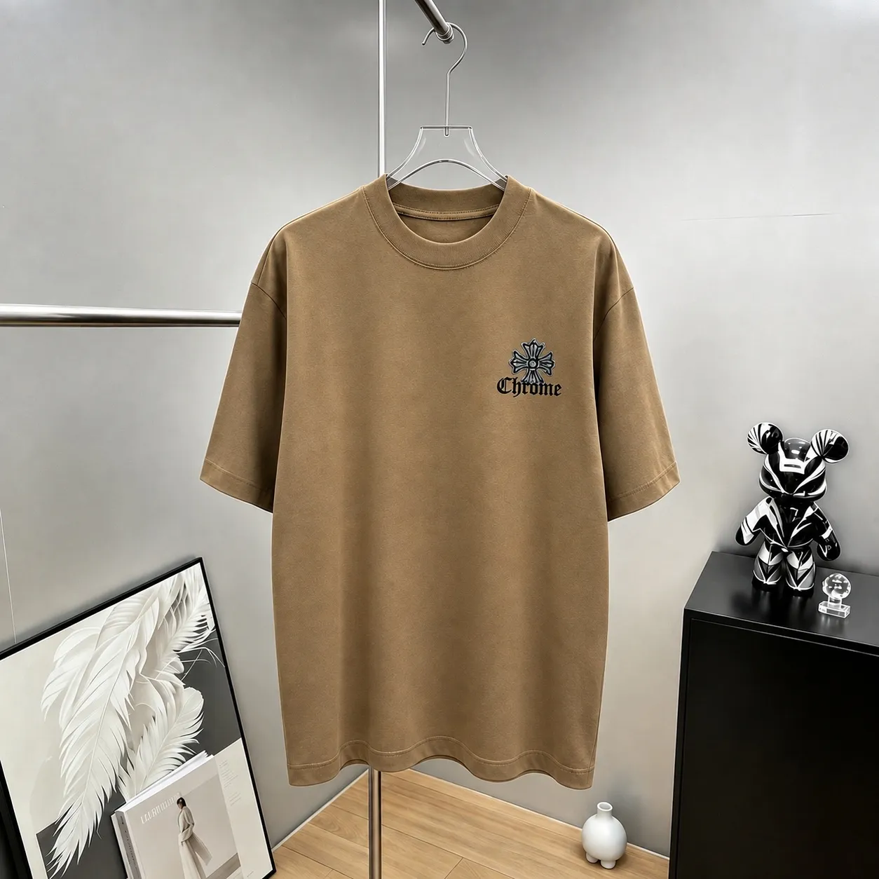 CH～ 《 》 tee ， Same Style ， : Black White Coffee Brown Size：S（90-130 ） M（125-150 ） L（135-165 ） XL（160-190 ） XXL（185 ）